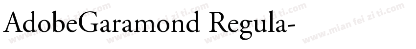 AdobeGaramond Regula字体转换